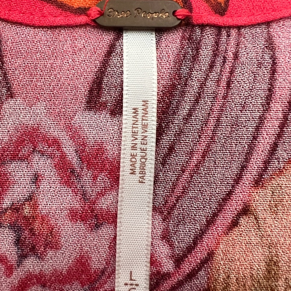 Free People Floral Red Crop Top - Picture 10 of 10
